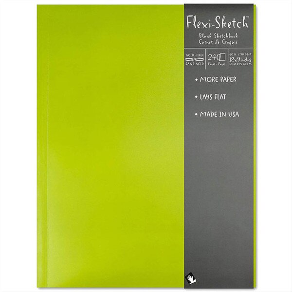 Flexi Sketch Blank Artist Journal 12X9 Lime